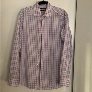 Saks Fifth Avenue checkered button up shirt